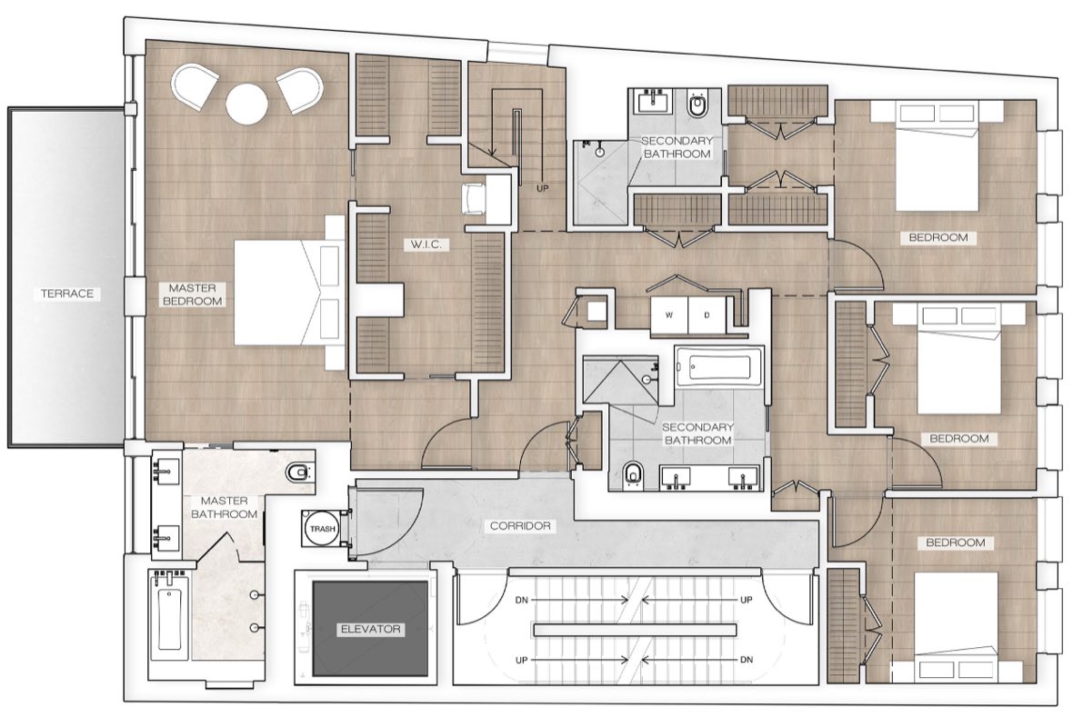 Nolita Luxury Penthouse, Primary Bathroom