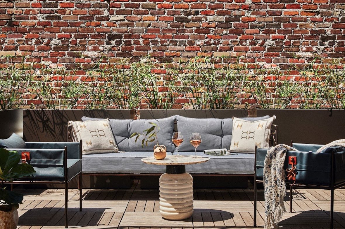 Alexandra Peck Design hospitality courtyard